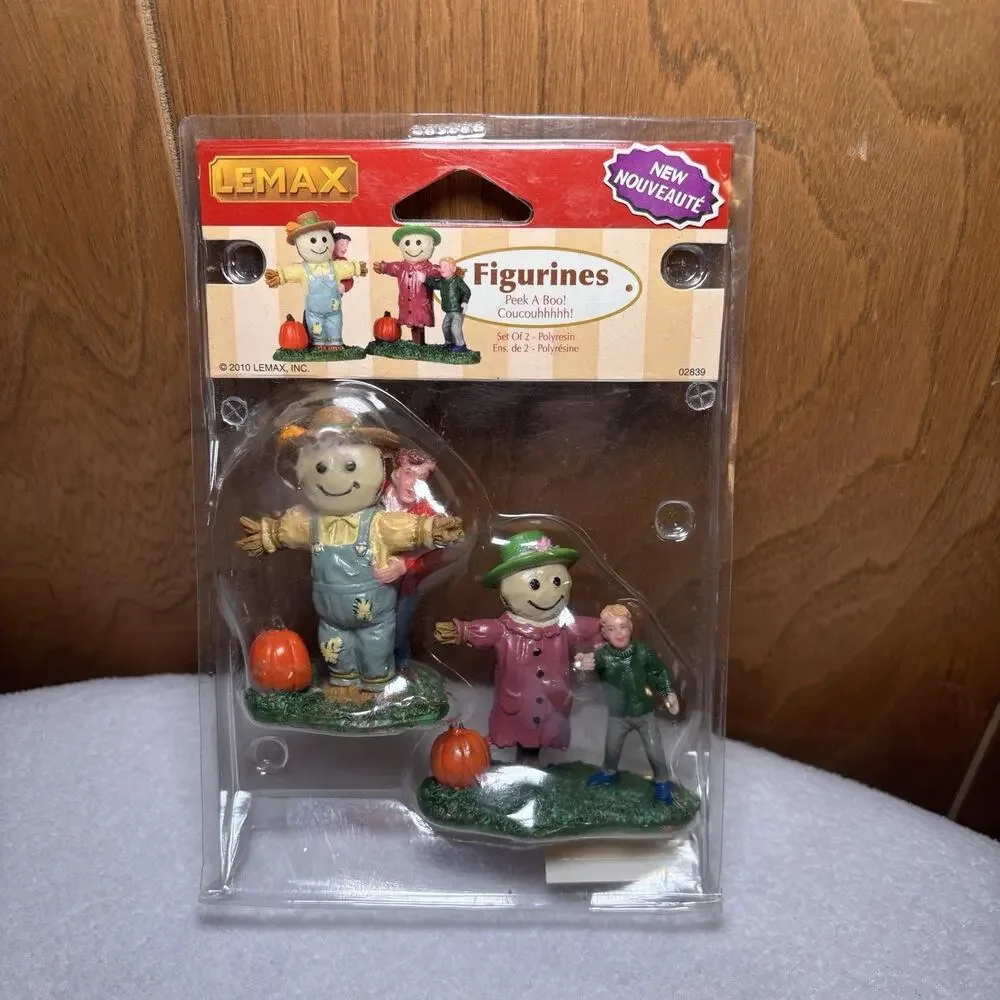 Lemax Village Figurines Peek A Boo 02839 Fall Harvest Scarecrow Set NIB